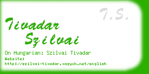 tivadar szilvai business card